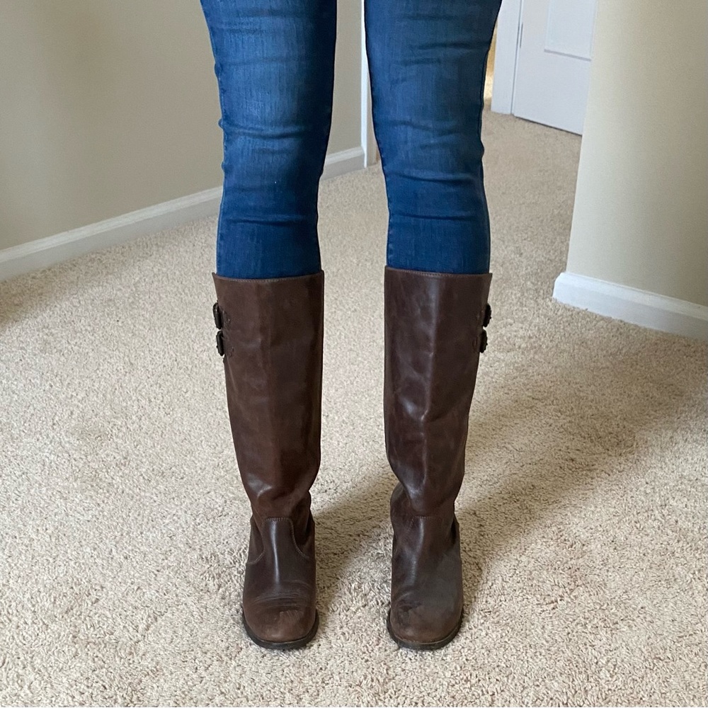 JCrew Brown Leather Tall Boots